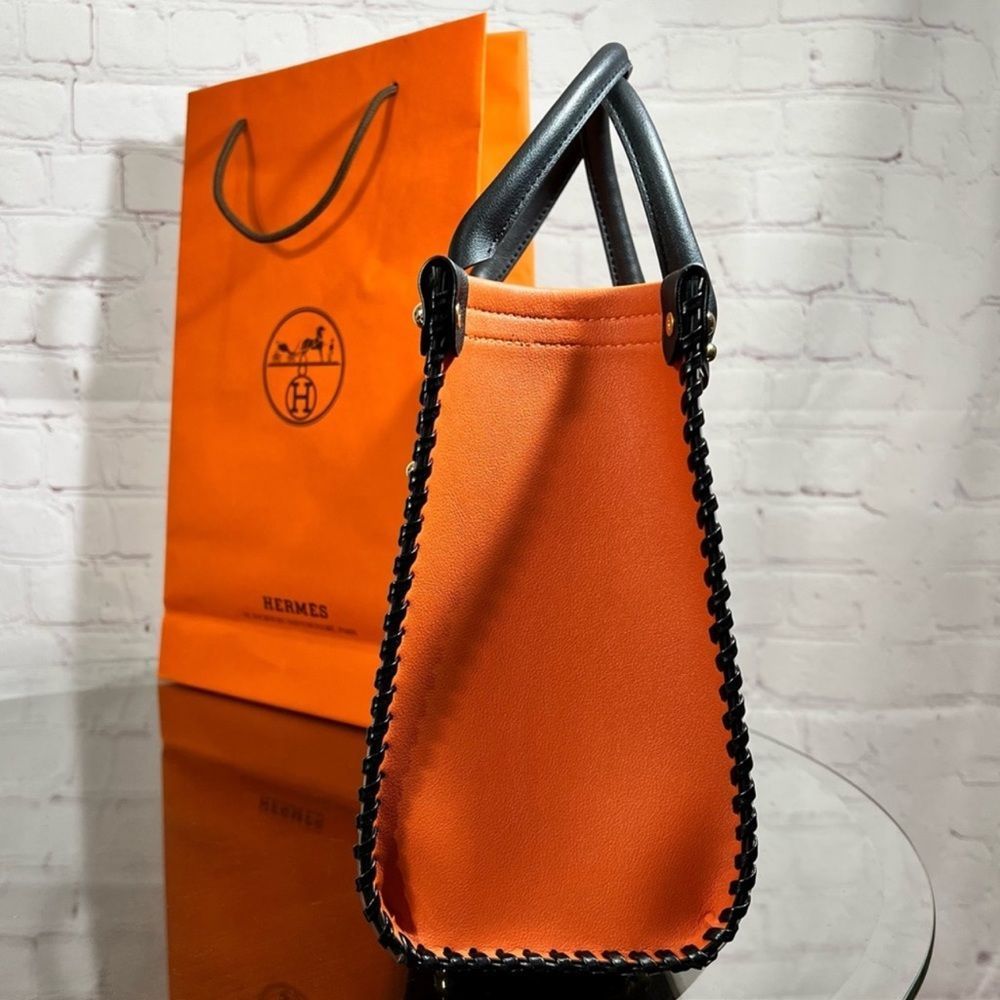 Hermes Gift Bag made into a Beautiful tote bag (by me) *NOT an Hermes Product - Picture 10 of 12